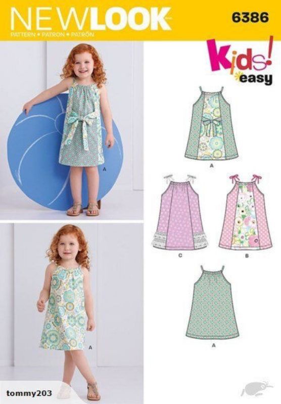Picture of 25 NEW LOOK 6386: GIRL'S DRESS SIZE 6M-4