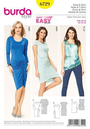 Picture of B19 BURDA 6729: EASY 2 SEW DRESS SIZE 10-20