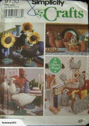 Picture of C86 SIMPLICITY 9130: DECORATIVE BIRD & SUNFLOWER ACCESSORIES 