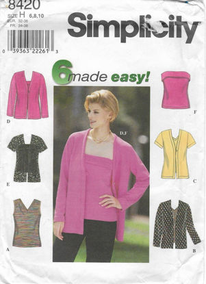 Picture of C71 SIMPLICITY 8420: EASY TO SEW TOPS SIZE 6-10