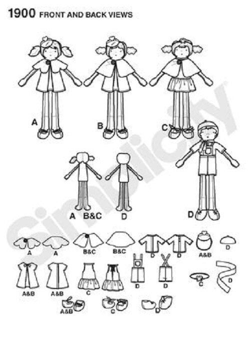 Budget Patterns. 62 SIMPLICITY 1900: DOLL'S & CLOTHES