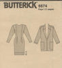 Picture of A61 BUTTERICK 6674: DRESS & JACKET SIZE 12-16