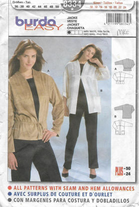 Picture of C205 BURDA 8334: JACKET SIZE 10-24