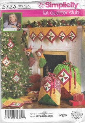 Picture of X7 SIMPLICITY 2723: CHRISTMAS QUARTER CLUB  DECORATIONS 