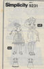 Picture of C34 SIMPLICITY 9231: RETRO CHILD'S DRESS (1989) SIZE 3 ONLY 