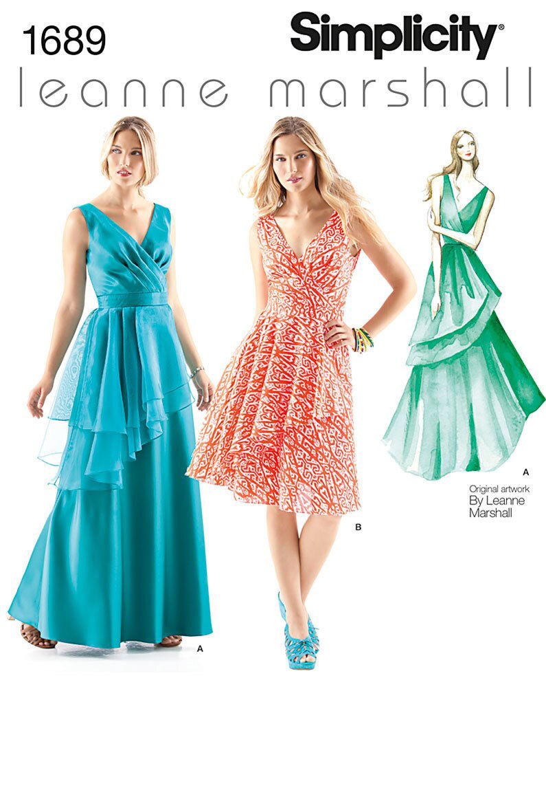 Budget Patterns. B101 SIMPLICITY 1689: EVENING DRESS SIZE 12-20