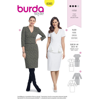 Picture of 78 BURDA 6383: DRESS SIZE 8-18