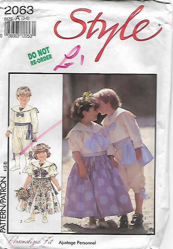 Picture of A16 STYLE 2063: CHILD'S JACKET/SHIRT, SKIRT & PANTS SIZE 3-8