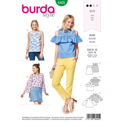 Picture of 87 BURDA 6405: TOPS SIZE 6-16