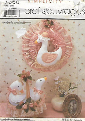 Picture of A117 SIMPLICITY 7360: CRAFT Geese Pull Toy and Wreath