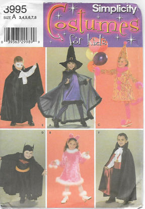 Picture of 92 SIMPLICITY 3995: CHILD'S COSTUME SIZE 3-8