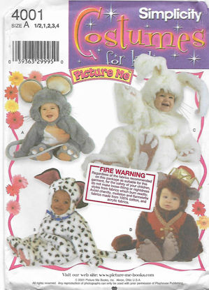 Picture of 82 SIMPLICITY 4001: CHILD'S COSTUMES SIZE 6M-4