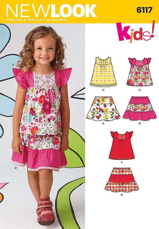 Picture of 4 NEW LOOK  6117: GIRL'S MIX & MATCH SIZE 3-8