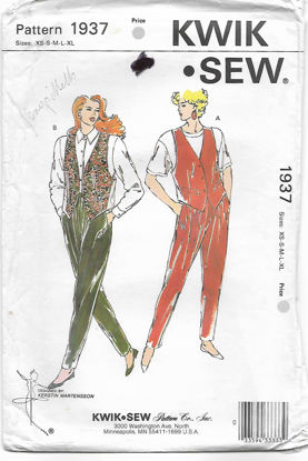 Picture of C52 KWIK*SEW 1937: VEST & PANTS SIZE XS-XL