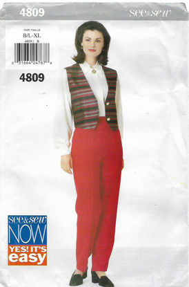 Picture of C191 SEE/SEW 4809: VEST & PANTS SIZE 16-22