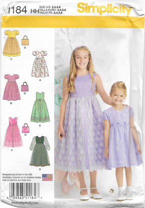 Picture of 89 SIMPLICITY 1184: GIRL'S DRESS & BAG SIZE 3-6