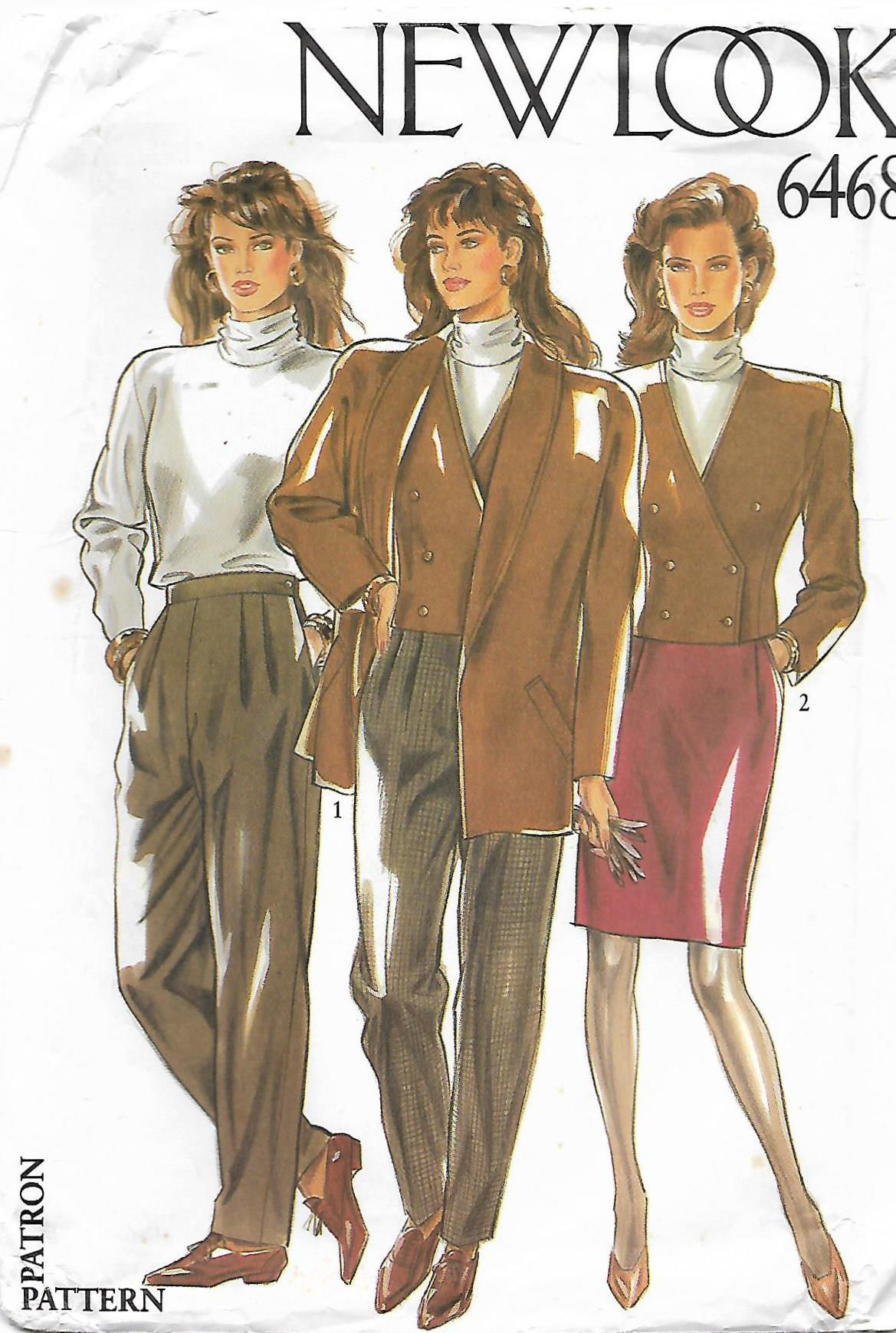 Budget Patterns. A66 NEW LOOK 6468: JACKET & PANTS SIZE 8-18