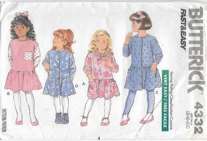 Picture of C223 BUTTERICK 4332: GIRL'S DRESS SIZE 5-6