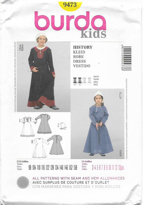 Picture of B189 BURDA 9473: GIRL'S COSTUME SIZE 3-13