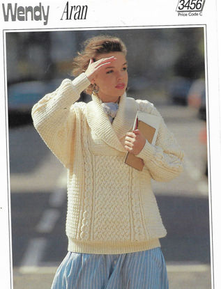 Picture of WENDY 3456: SWEATER WITH SHAWL COLLAR SIZE 86/112cm or 34/44