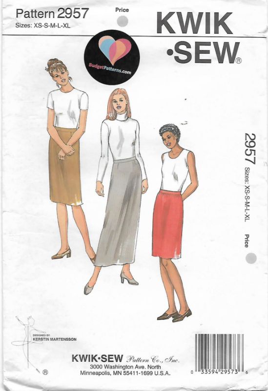Picture of C154 KWIK*SEW 2957: SKIRT SIZE XS-XL