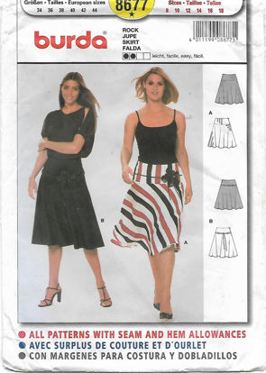 Picture of A64 BURDA 8677: FITTED SKIRT SIZE 8-18