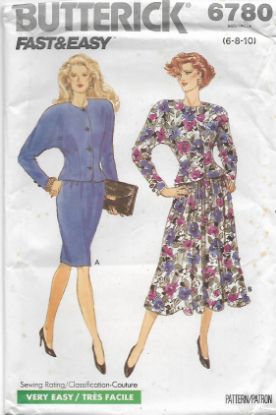 Picture of A92 BUTTERICK 6780: TOP & SKIRT SIZE 6-10