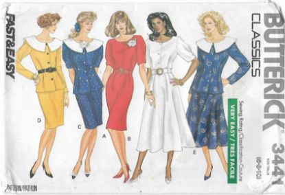 Picture of A55 BUTTERICK 3441: TOP & SKIRT SIZE 6-10