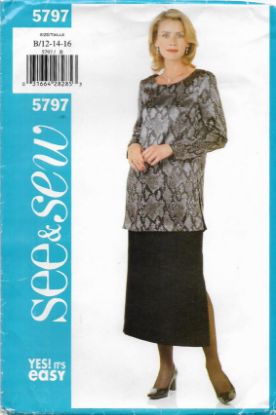 Picture of C263 SEE& SEW 5797: TOP & SKIRT SIZE 12-16