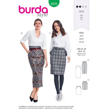 Picture of B51 BURDA 6370: SKIRT SIZE 8-18