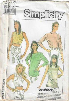 Picture of A27 SIMPLICITY 8574: EASY-SEW SLIM-FITTING TOPS SIZE 10-14