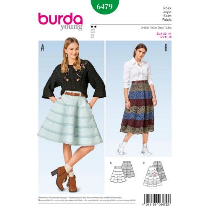 Picture of B294 BURDA 6479: SKIRT SIZE 6-18