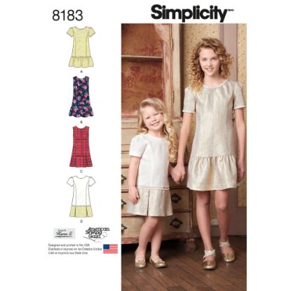 Picture of 13 SIMPLICITY 8183: GIRL'S DRESS SIZE 7-14