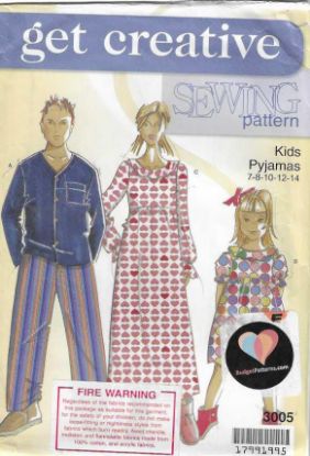 Picture of C117 GET CREATIVE 3005: CHILD SLEEP WEAR SIZE 7-14