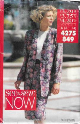 Picture of C93 SEE/SEW 4275: DRESS & JACKET SIZE 6-14