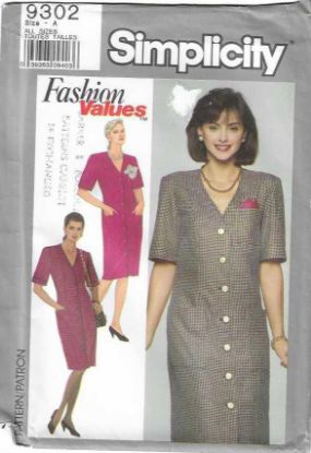 Picture of A112 SIMPLICITY 9302: VINTAGE  DRESS SIZE 8-18