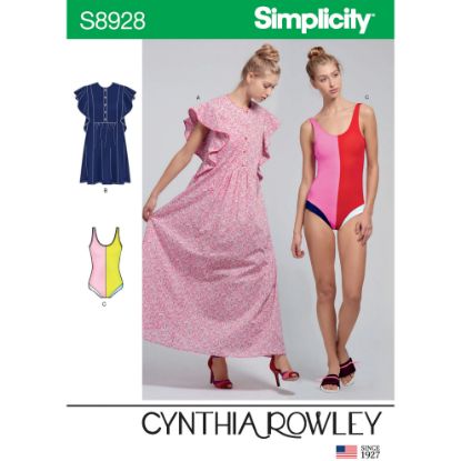 Picture of B165 SIMPLICITY S8928: SWIMSUIT & CAFTAN IN 2 LENGTHS SIZE 12-20