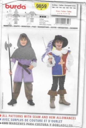 Picture of 38 BURDA 9659: BOY'S COSTMUME SIZE 4-10