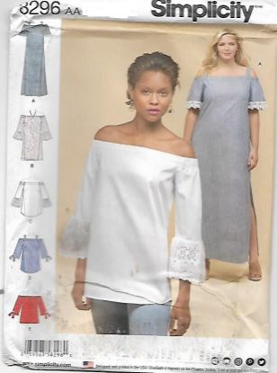 Picture of A81 SIMPLICITY 8296: TOPS & DRESS SIZE 10-18