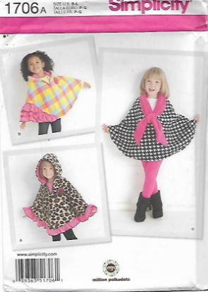 Picture of 61 SIMPLICITY 1706: GIRL'S CAPE SIZE 3-8