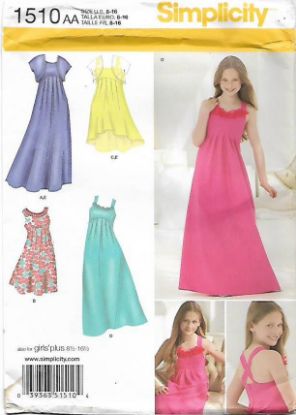 Picture of C155 SIMPLICITY 1510: GIRL'S DRESS SIZE 8.5-16.5