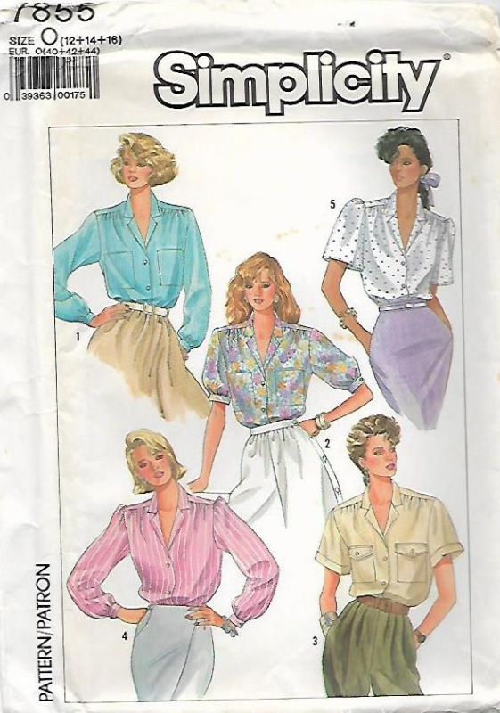 Picture of C17 SIMPLICITY 7855: BLOUSE SIZE 12-16