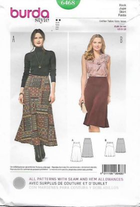 Picture of B108 BURDA 6468: MISS SKIRT SIZE 8-18