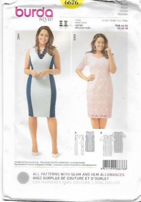 Picture of 32 BURDA 6676: DRESS SIZE 18-28