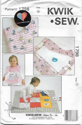 Picture of A119 KWIK*SEW 1798: BABY BIB. PLAYQUILT & CHANGING PAD