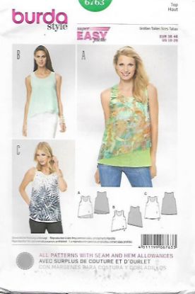 Picture of B18 BURDA 6763: TOP SIZE 10-20