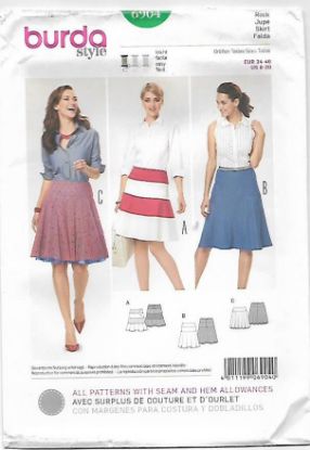 Picture of B154 BURDA 6904: SKIRTS SIZE 8-20