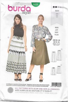 Picture of B104 BURDA 6430: SKIRT SIZE 10-20