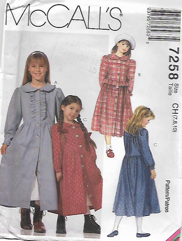 Picture of C316 McCALL'S 7258:DRESS & ROBE SIZE 7-10