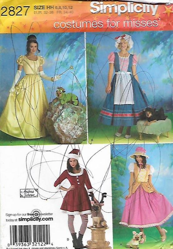 Picture of C320 SIMPLICITY 2827:WOMENS & DOG COSTUME SIZE 6-12